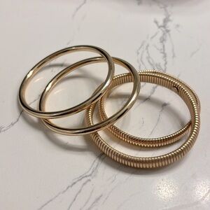 Set of 4 gold bangles